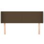 Voir la diapositive 3 : VIDAXL Tete de lit avec oreilles Marron Fonce 147x16x78/88 cm Tissu