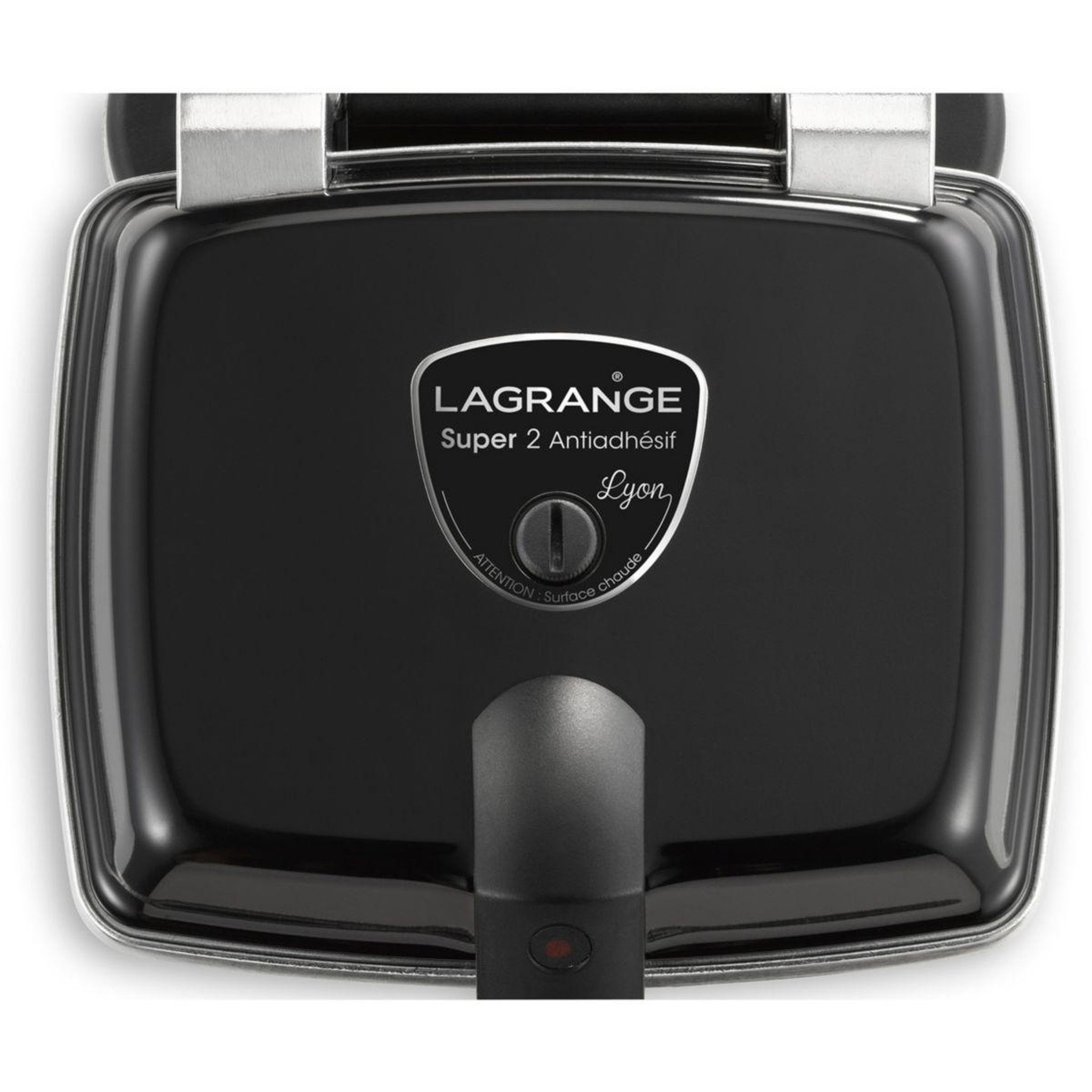 Voir la diapositive 5 : LAGRANGE Croque, gaufrier, gaufrette super 2 antiadhésif noir gaufres +gt+cm