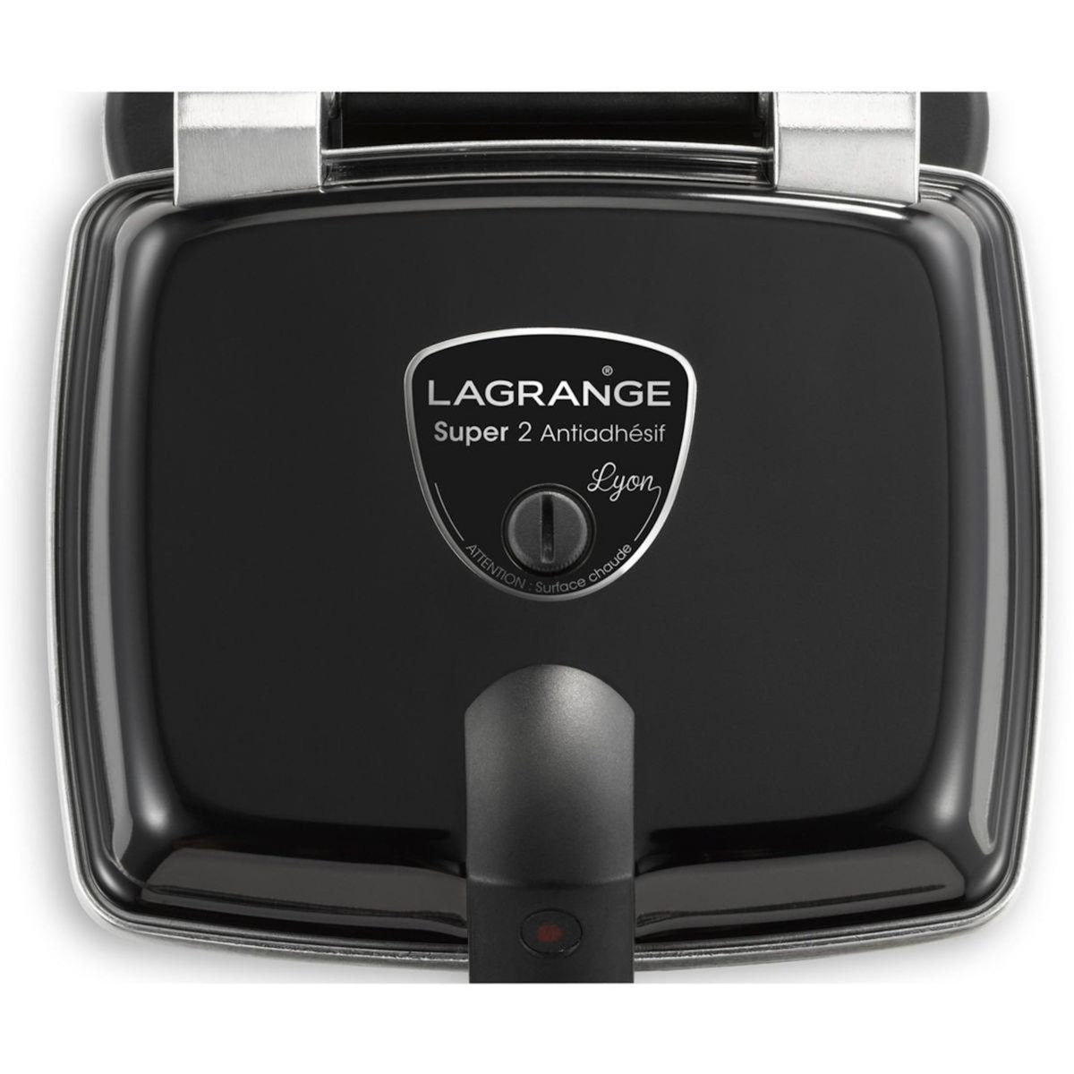 LAGRANGE Croque, gaufrier, gaufrette super 2 antiadhésif noir gaufres +GT+CM