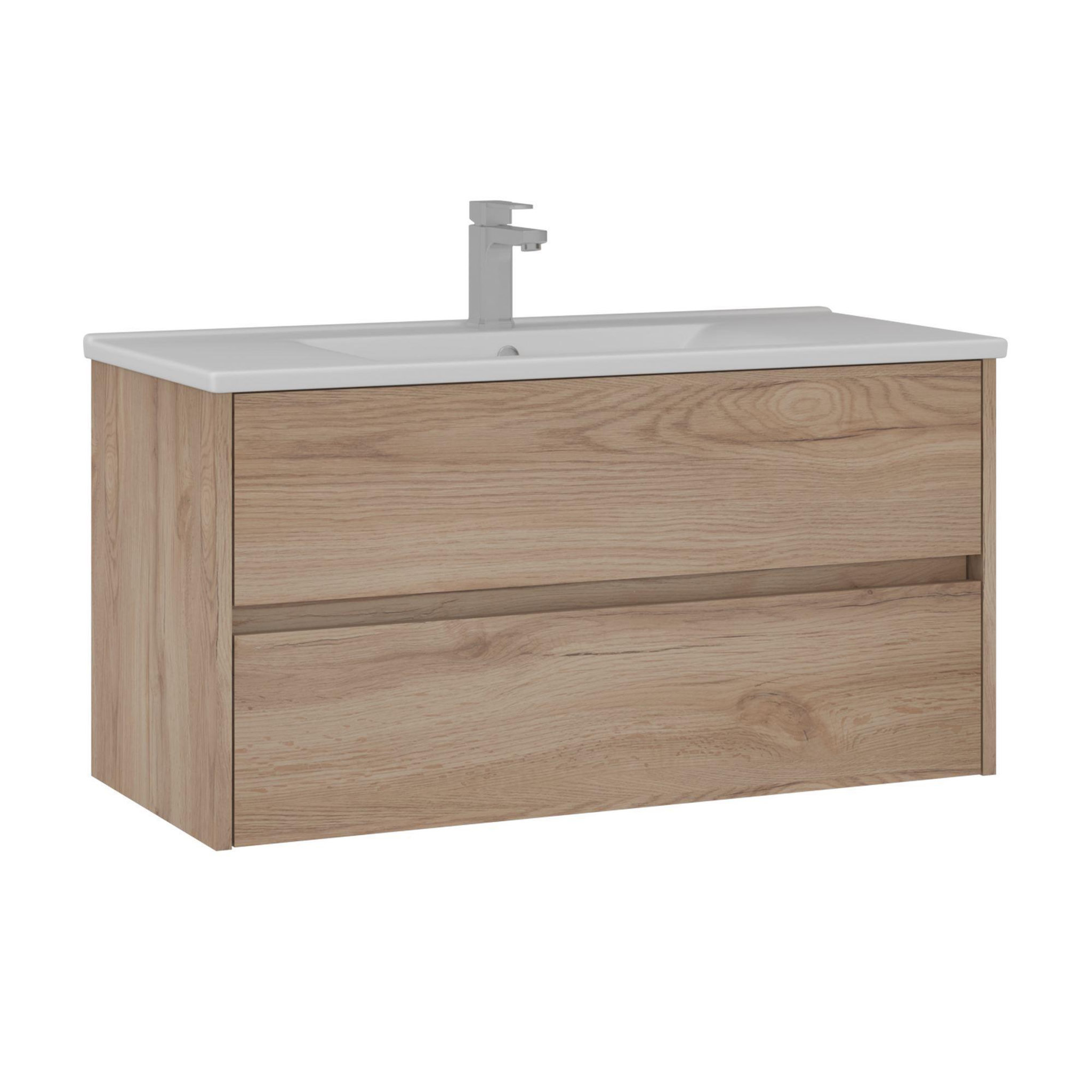 Habitat et Jardin Meuble Vasque  Side 100 v3  - 100 x 45 x 52 cm - Oak