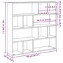 Voir la diapositive 6 : VIDAXL Bibliotheque/Separateur de piece chene artisanal 105x24x102 cm