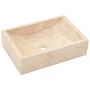 Voir la diapositive 2 : VIDAXL Lavabo 45x30x12 cm marbre creme brillant