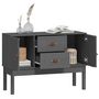 Voir la diapositive 4 : VIDAXL Buffet Gris 110x40x78 cm Bois massif de pin