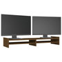 Voir la diapositive 4 : VIDAXL Support de moniteur Marron miel 100x27x15 cm Bois de pin solide
