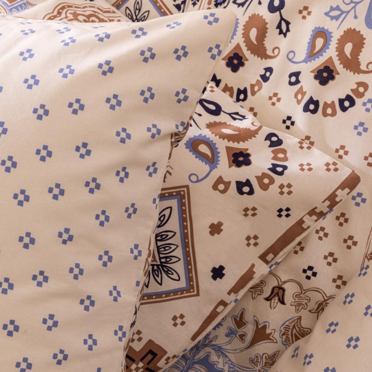 ATMOSPHERA Housse de couette 260x240 + 2 taies coton KHAFU