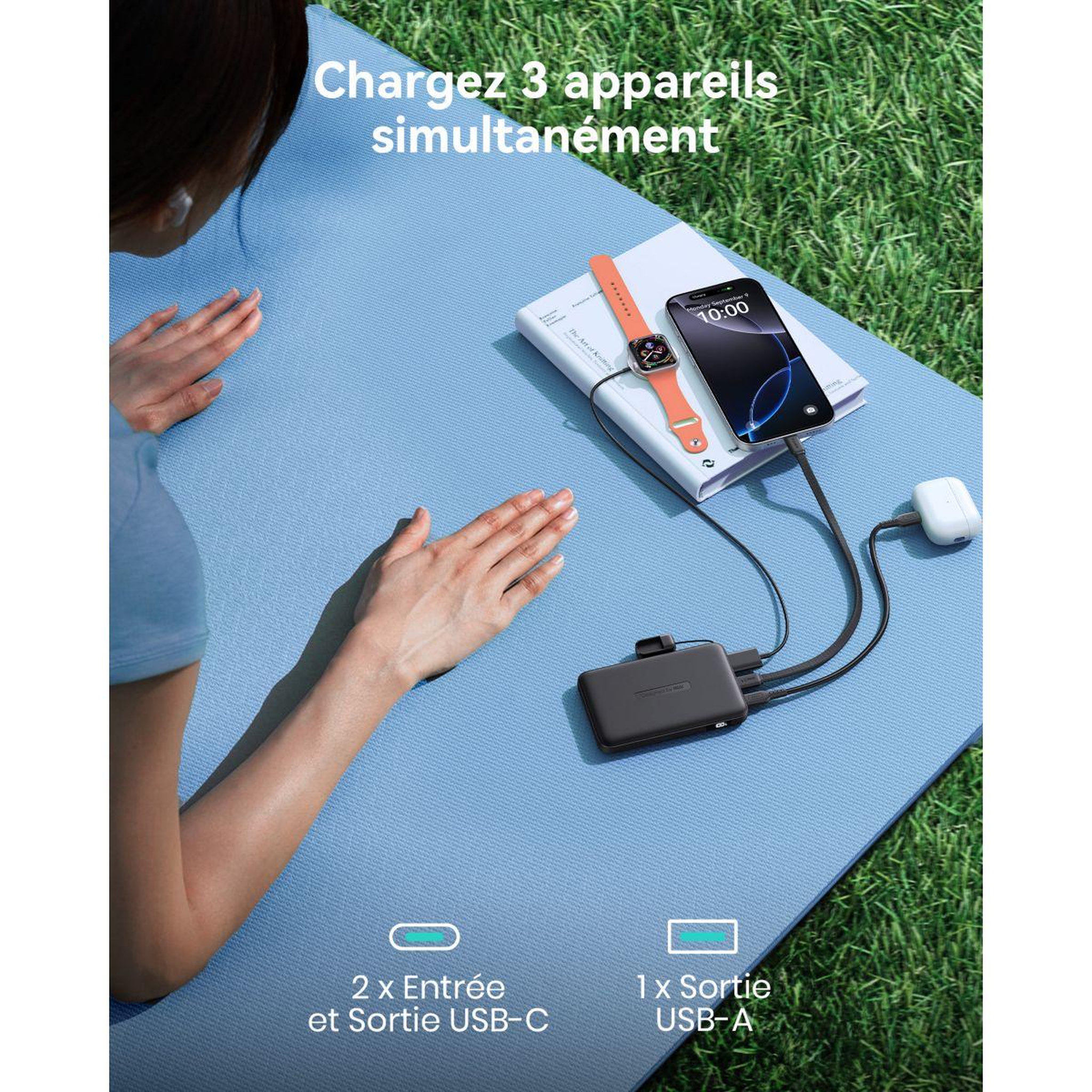 Voir la diapositive 3 : INIU Batterie externe 10000 mah pocket neo usb-a + 2 usb-c