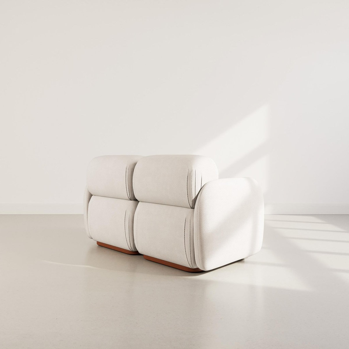 LISA DESIGN Penelope - canapé droit modulable 2 places en velours texturé