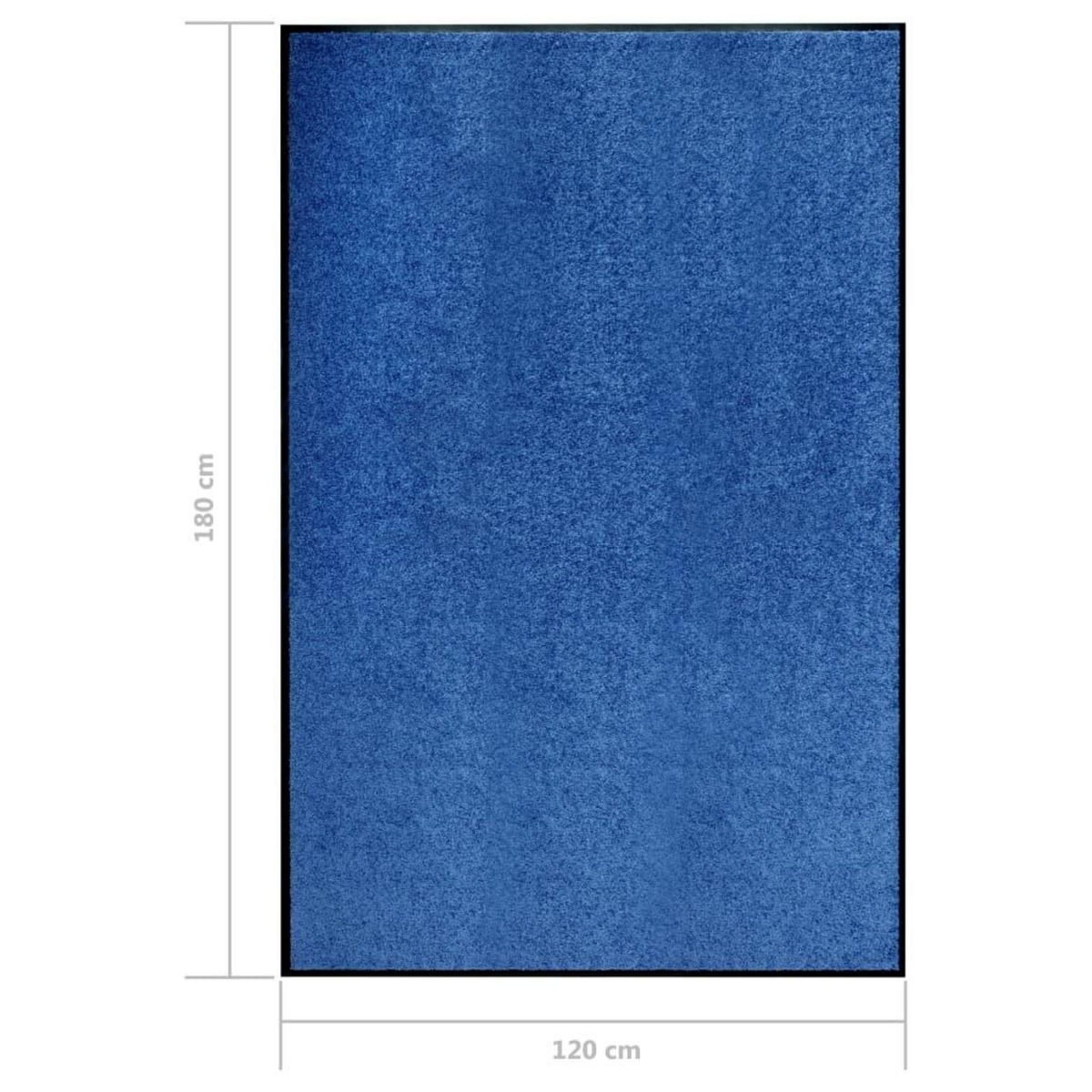 VIDAXL Paillasson lavable Bleu 120x180 cm