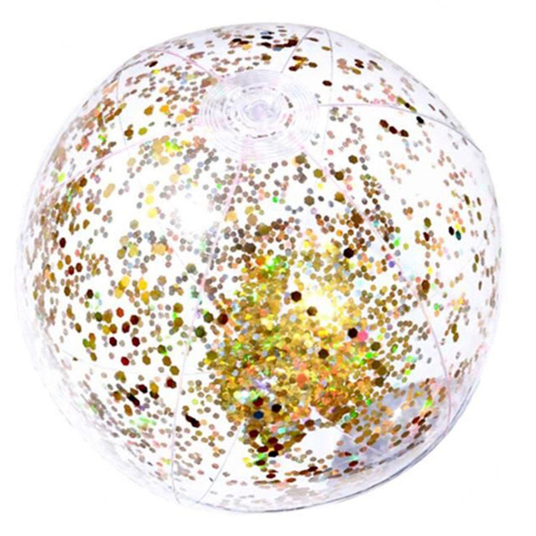 Voir la diapositive 1 : JET LAG Ballon gonflable  paillettes  35cm or