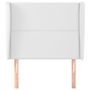 Voir la diapositive 3 : VIDAXL Tete de lit avec oreilles Blanc 93x23x118/128 cm Similicuir