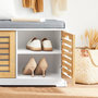 Voir la diapositive 6 : SOBUY SoBuy - Banc de rangement à chaussures avec deux portes - Moderne - FSR23-II