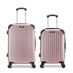 BLUESTAR BLUESTAR - Lot de 2 - Valise weekend et valise cabine MADRID. Coloris disponibles : Gris, Beige, Rose, Bleu, Noir