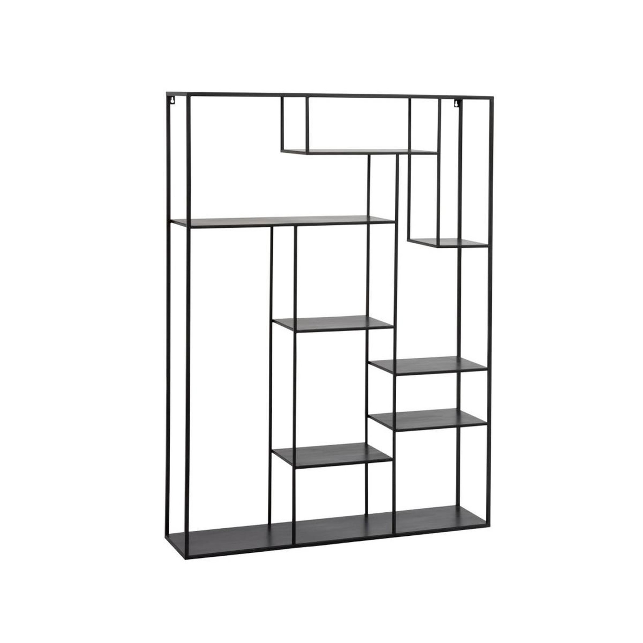 Voir la diapositive 2 : J-LINE Étagère rectangulaire en métal  rack  150cm noir