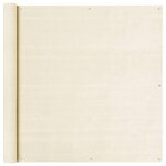 VIDAXL Ecran de balcon Creme 120x500 cm PEHD
