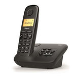 GIGASET Téléphone sans fil dect noir avec répondeur - al170a noir