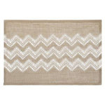 SECRET DE GOURMET Set de Table en Jute  Chevron  30x45cm Blanc