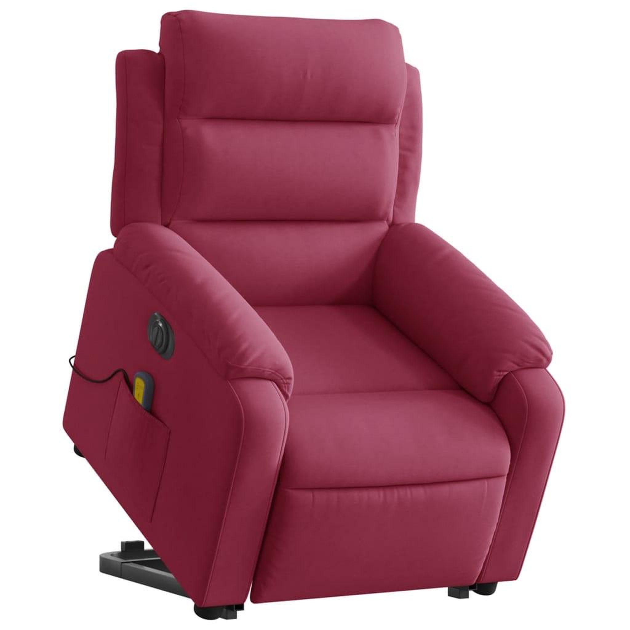 Voir la diapositive 3 : VIDAXL Fauteuil inclinable de massage electrique rouge bordeaux