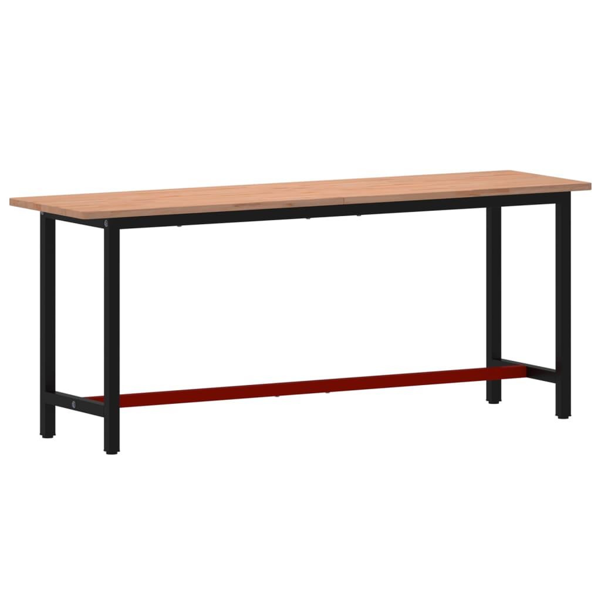 Voir la diapositive 5 : VIDAXL Etabli 200x55x81,5 cm bois massif de hetre et metal