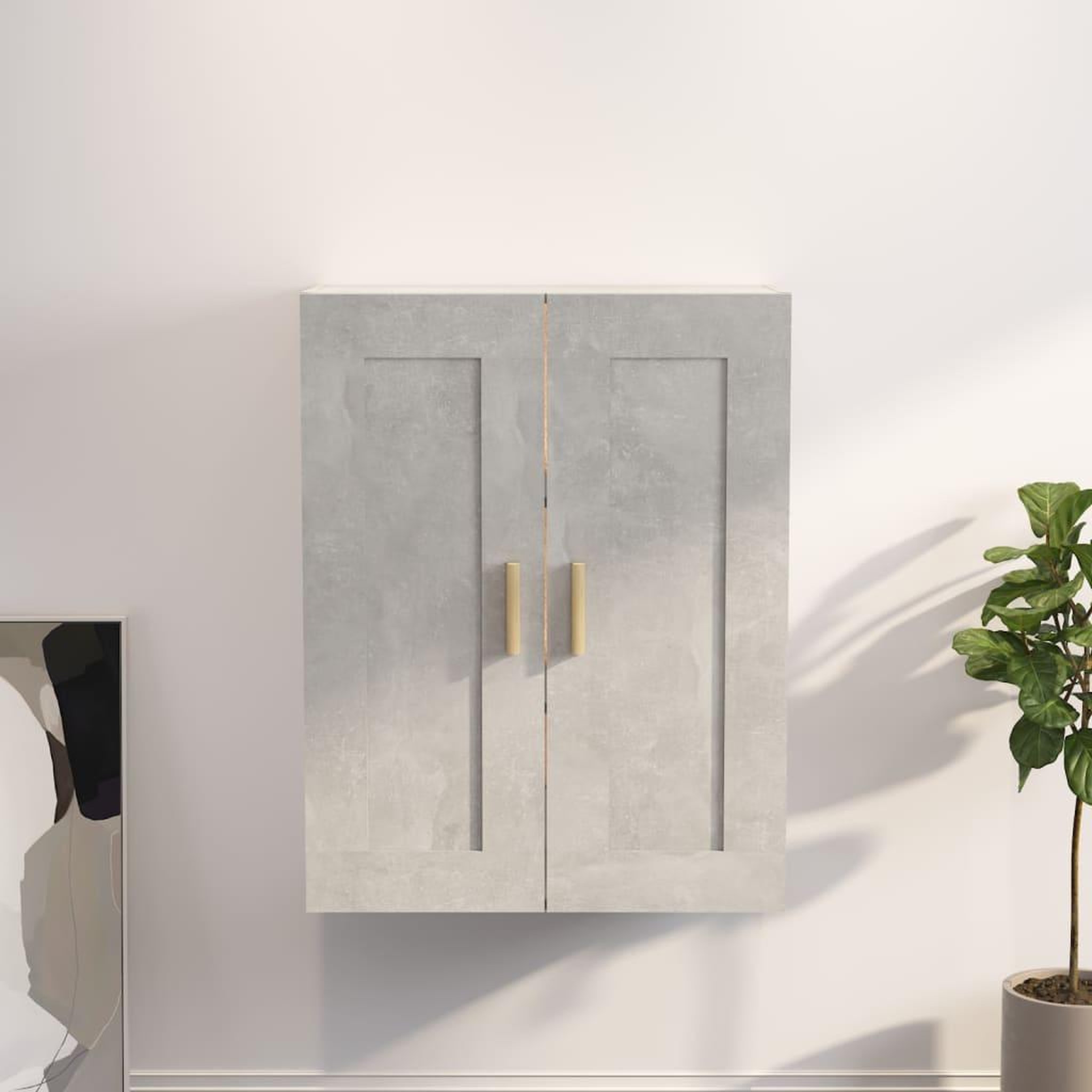 Voir la diapositive 1 : VIDAXL Armoire murale gris beton 69,5x32,5x90 cm bois d'ingenierie