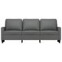 Voir la diapositive 3 : VIDAXL Canape a 3 places Gris fonce 180 cm Tissu