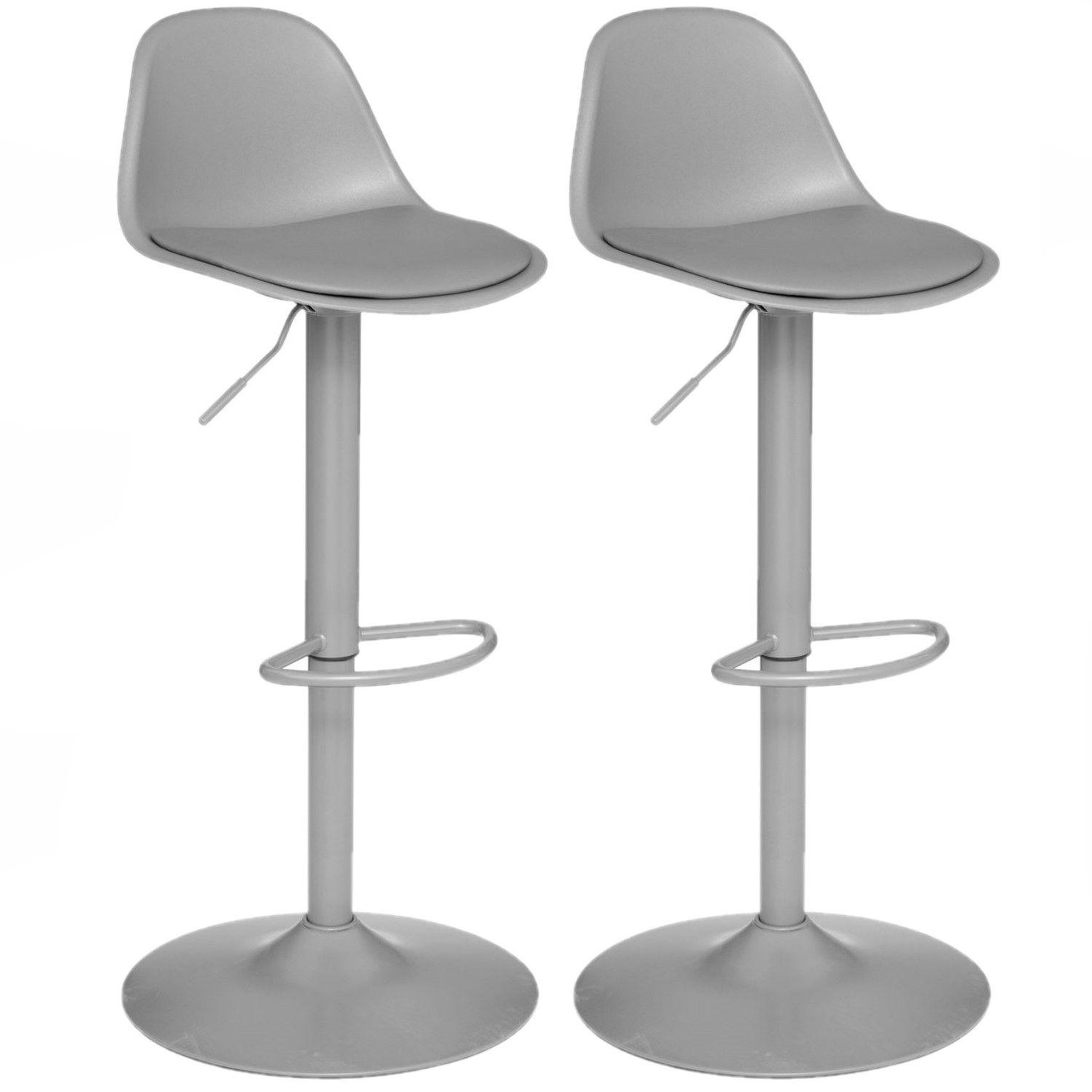 Voir la diapositive 1 : TOILINUX Lot de 2 Chaises de bar Aiko en polypropylène ajustable