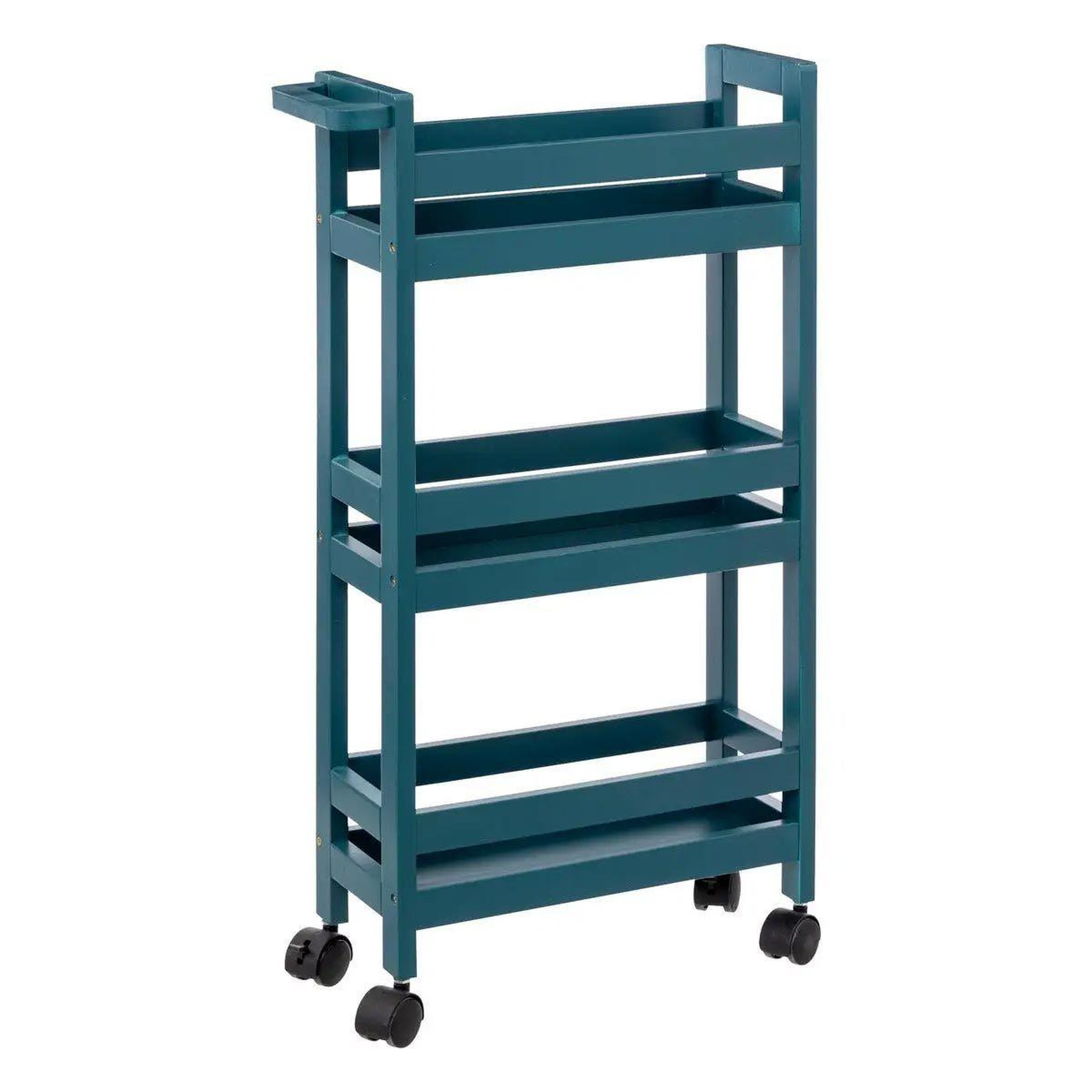 Voir la diapositive 1 : FIVE Desserte Salle de Bain 3 Niveaux  Colorama  75cm Bleu Pétrole