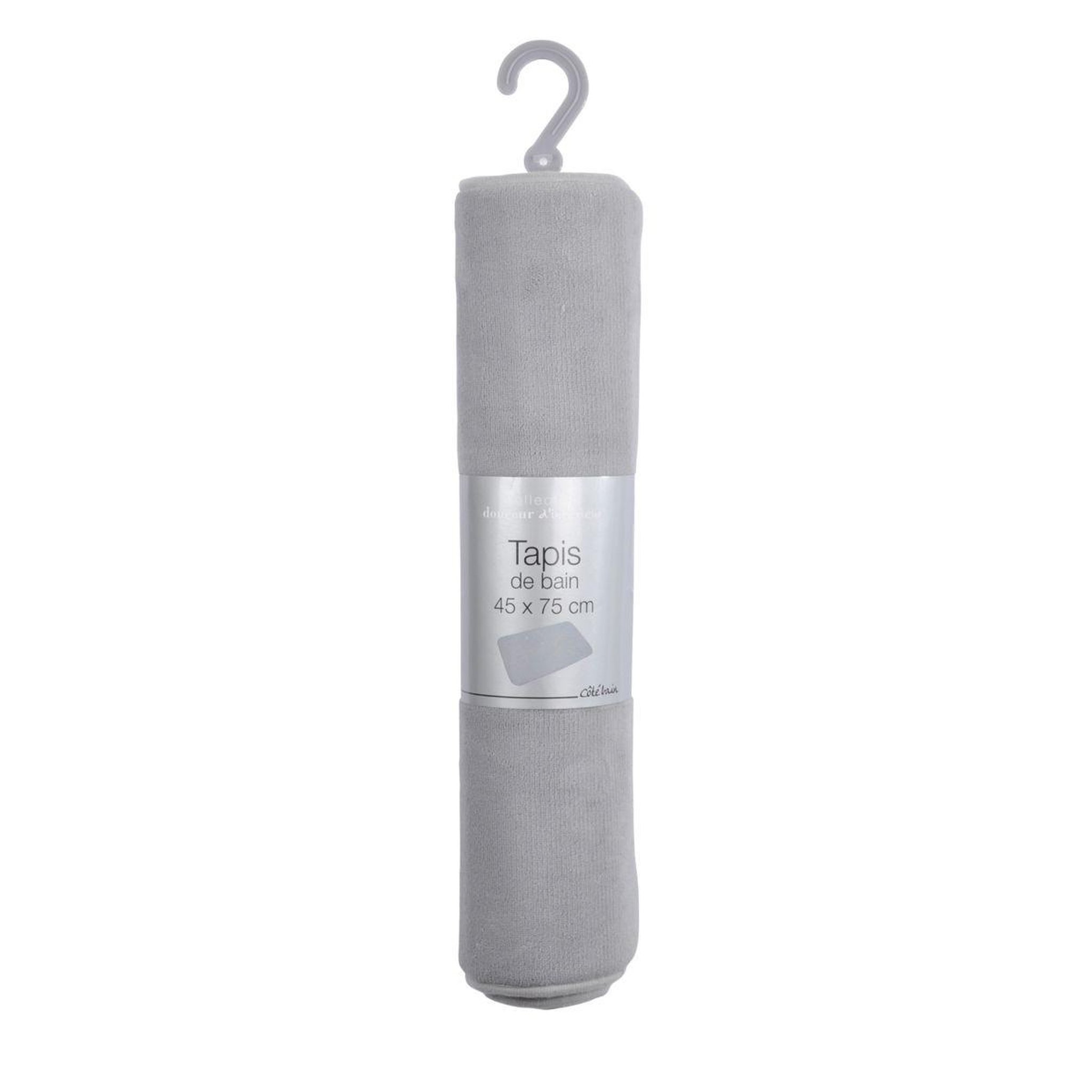 Voir la diapositive 3 : Douceur d'Intérieur Tapis de bain microfibre  vitamine ii  45x75cm gris clair