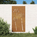 VIDAXL Decoration murale jardin 105x55 cm acier corten design de fleur