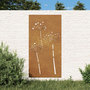 Voir la diapositive 1 : VIDAXL Decoration murale jardin 105x55 cm acier corten design de fleur