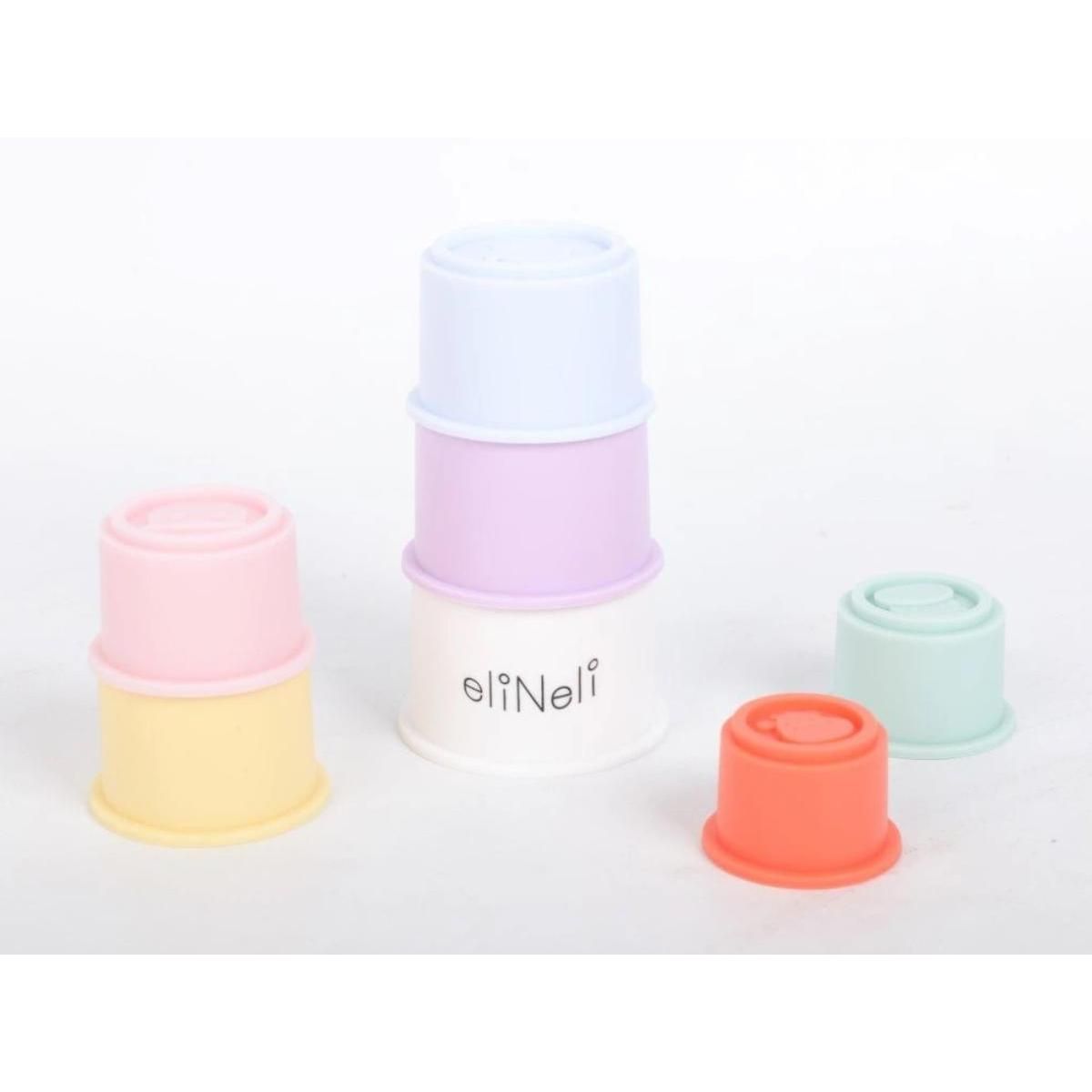 ELINELI Jeu gobelets empilables - silicone