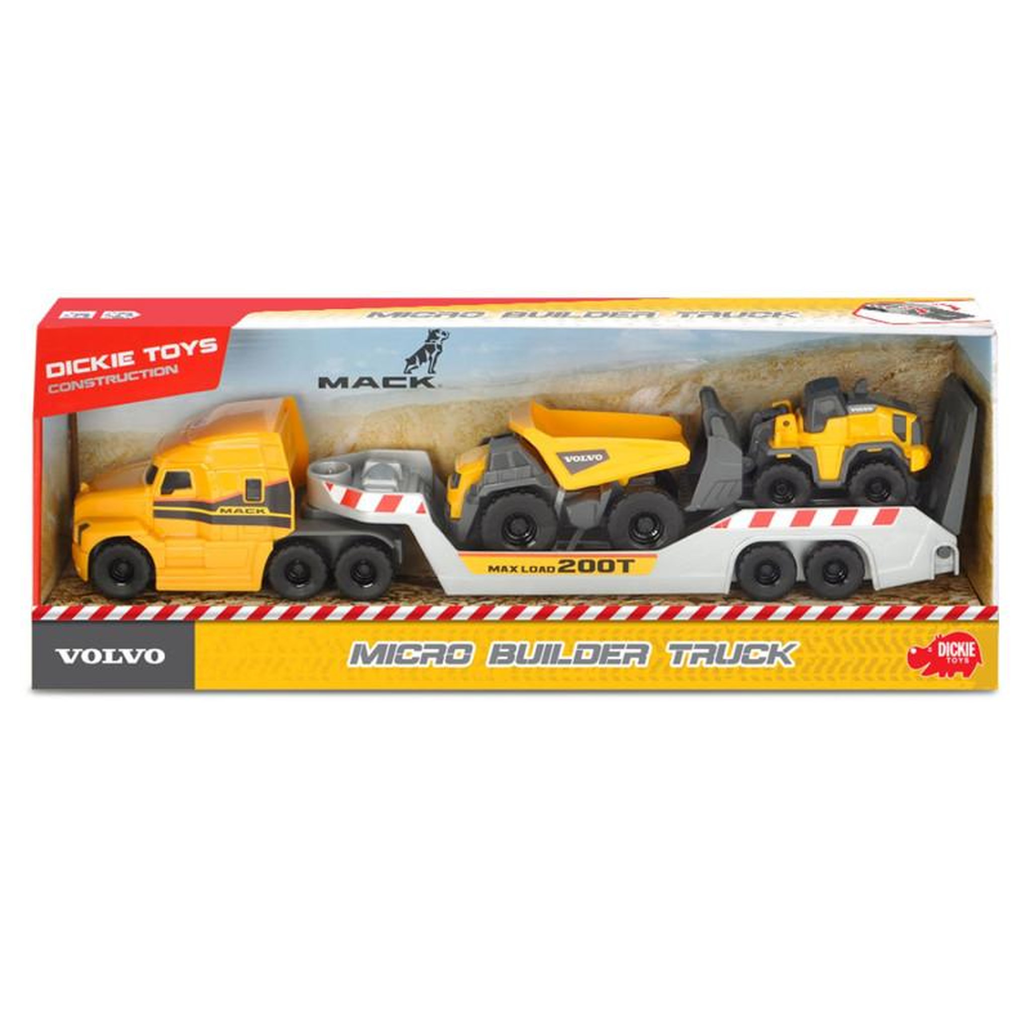 Voir la diapositive 2 : Dickie Dickie Volvo Micro Transporter with Work Vehicles