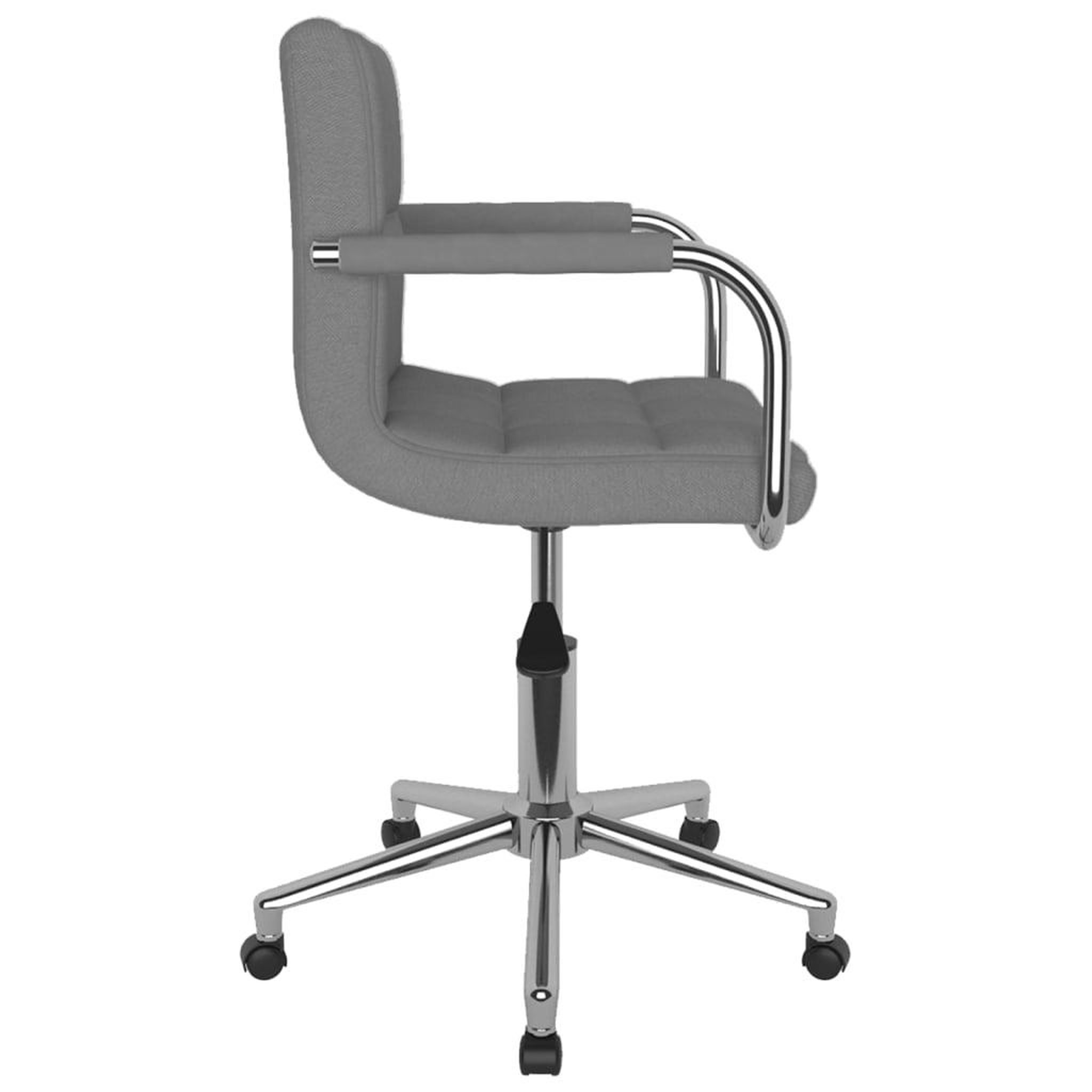 Voir la diapositive 4 : VIDAXL Chaise pivotante de bureau Gris clair Tissu