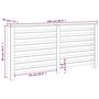 Voir la diapositive 6 : VIDAXL Cache-radiateur Blanc 169x19x84 cm Bois massif de pin