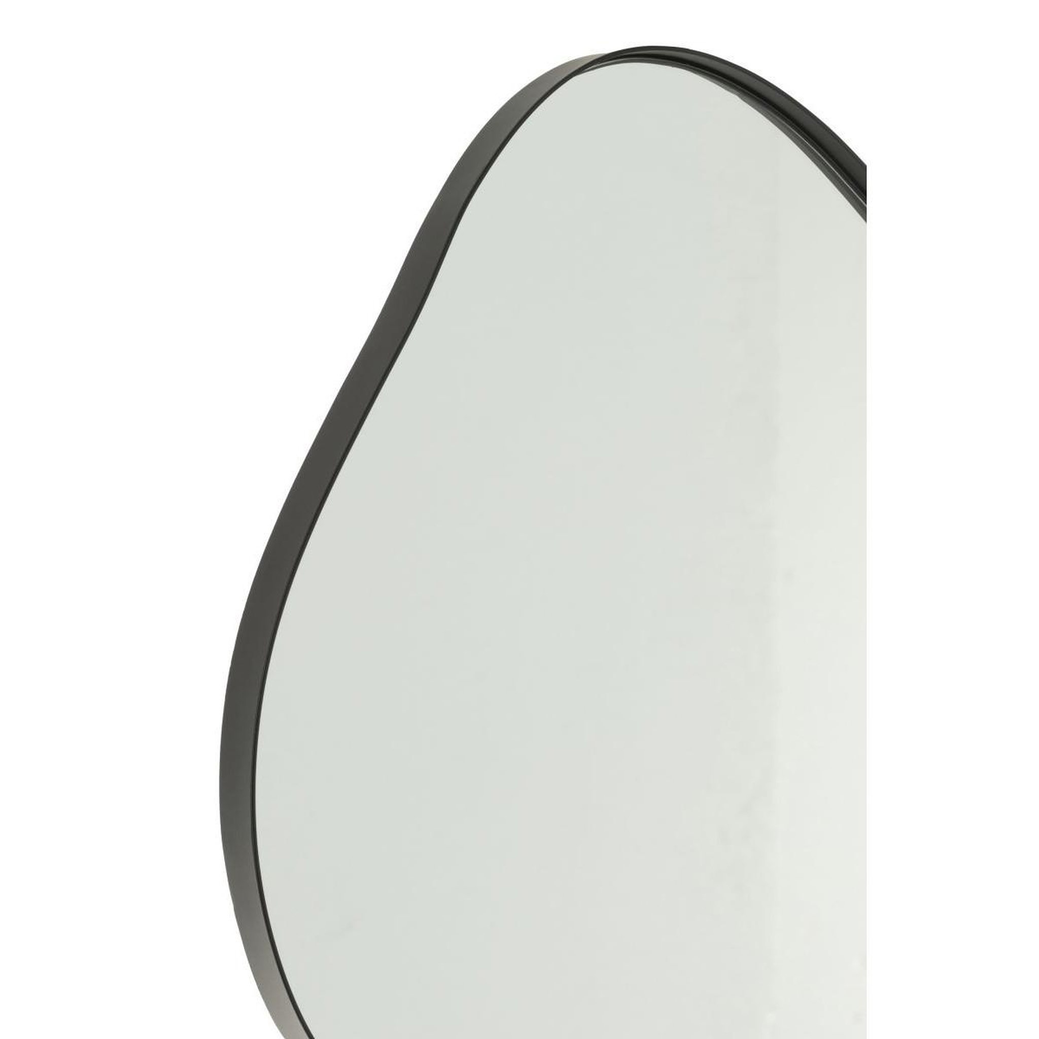 Voir la diapositive 2 : J-LINE Miroir Mural en Métal  Extrema  41cm Noir