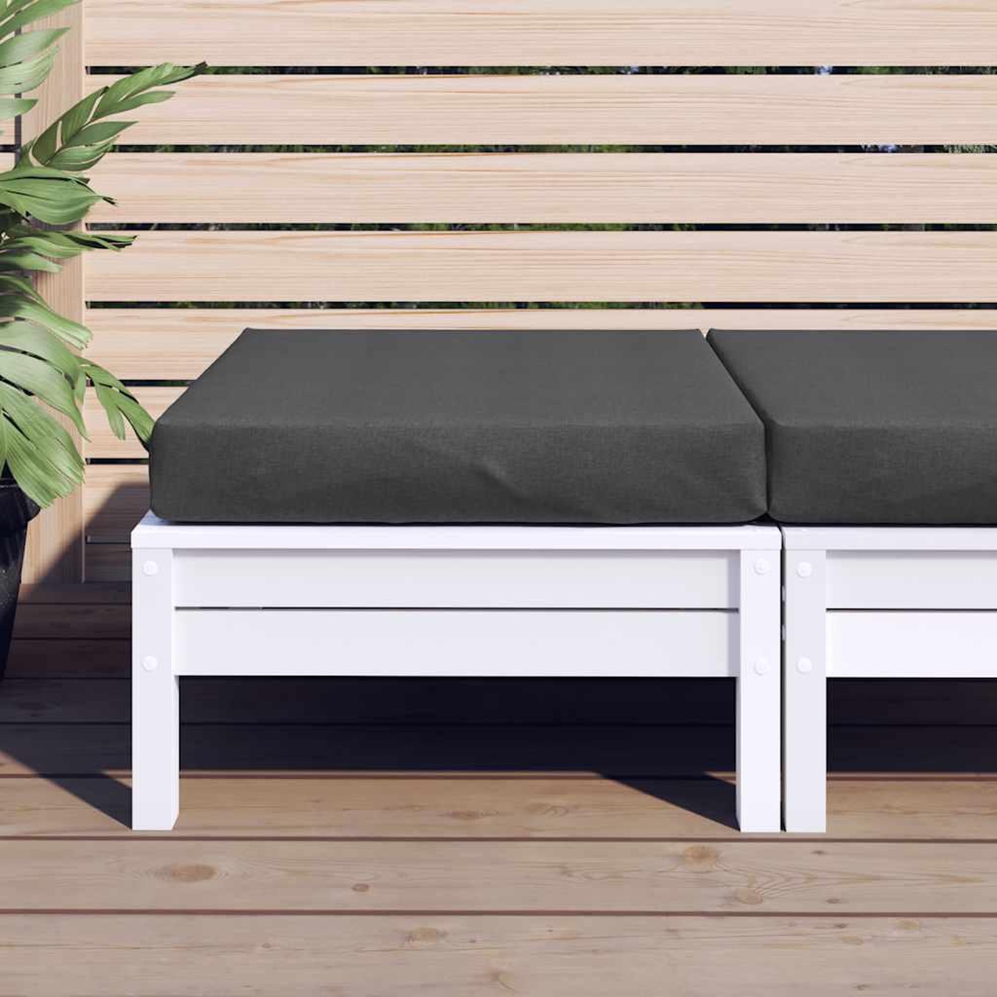 Voir la diapositive 3 : VIDAXL Coussin de palette anthracite melange 60x60x10 cm tissu