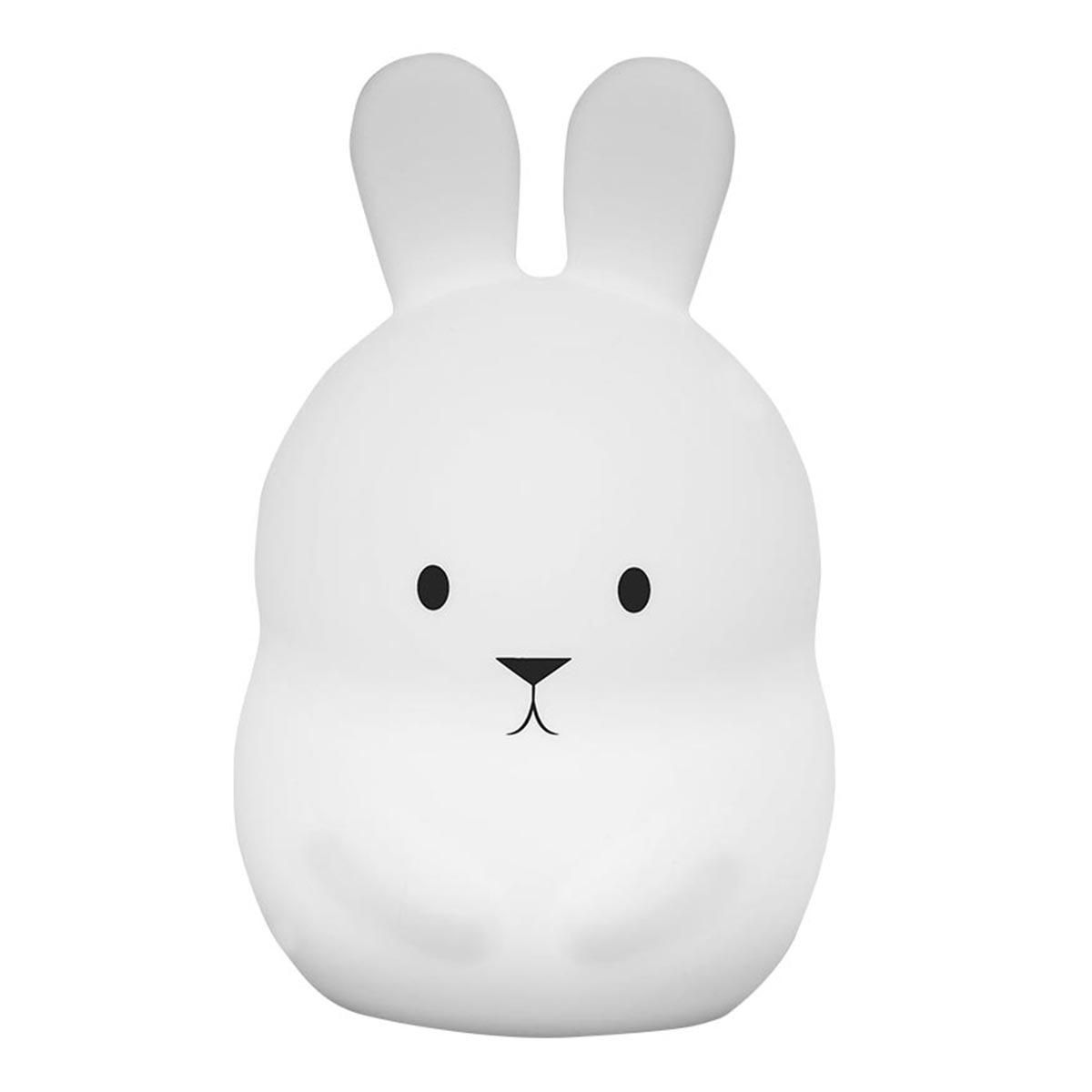 Lumisky Veilleuse bébé lapin sans fil touch LED BUNNY Blanc Silicone H19CM