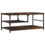 Voir la diapositive 2 : VIDAXL Table basse chene fume 90x49x40 cm bois d'ingenierie