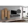 Voir la diapositive 2 : Paris Prix Ensemble Meuble TV  Switch Lamel III  330cm Gris & Naturel