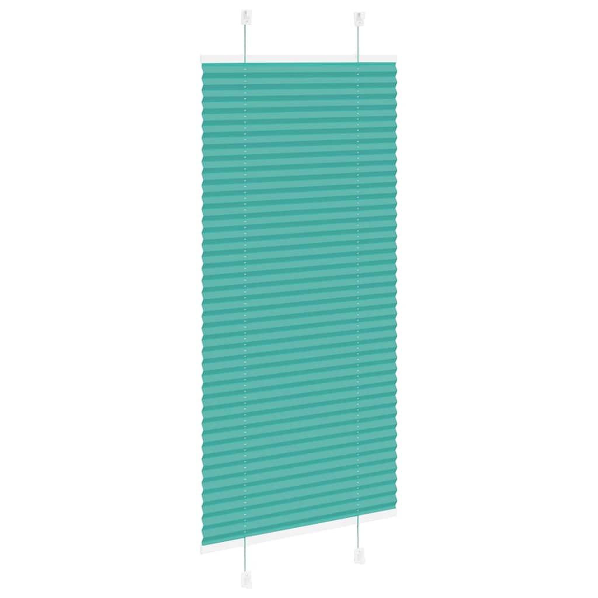 Voir la diapositive 4 : VIDAXL Store plisse vert petrole 65x100 cm largeur du tissu 64,4 cm