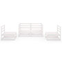 Voir la diapositive 3 : VIDAXL Salon de jardin 4 pcs Blanc Bois de pin massif