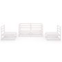 Voir la diapositive 3 : VIDAXL Salon de jardin 4 pcs Blanc Bois de pin massif