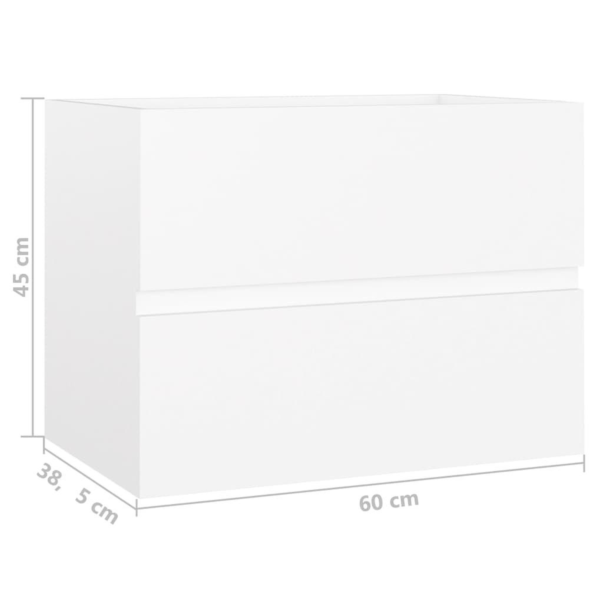 Voir la diapositive 6 : VIDAXL Armoire d'evier avec lavabo integre Blanc Bois d'ingenierie