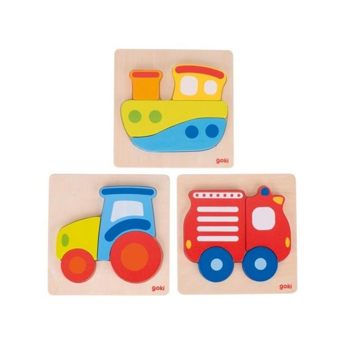 Goki GOKI Puzzle en relief en bois modèle aléatoire