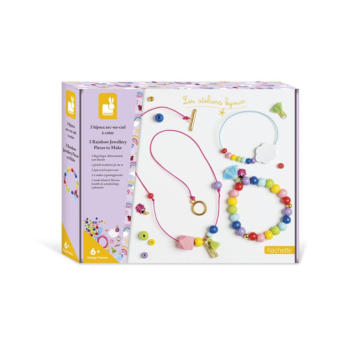 Juratoys-Janod 3 bijoux arc en ciel a creer