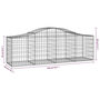 Voir la diapositive 5 : VIDAXL Panier de gabions arque 200x50x60/80 cm Fer galvanise