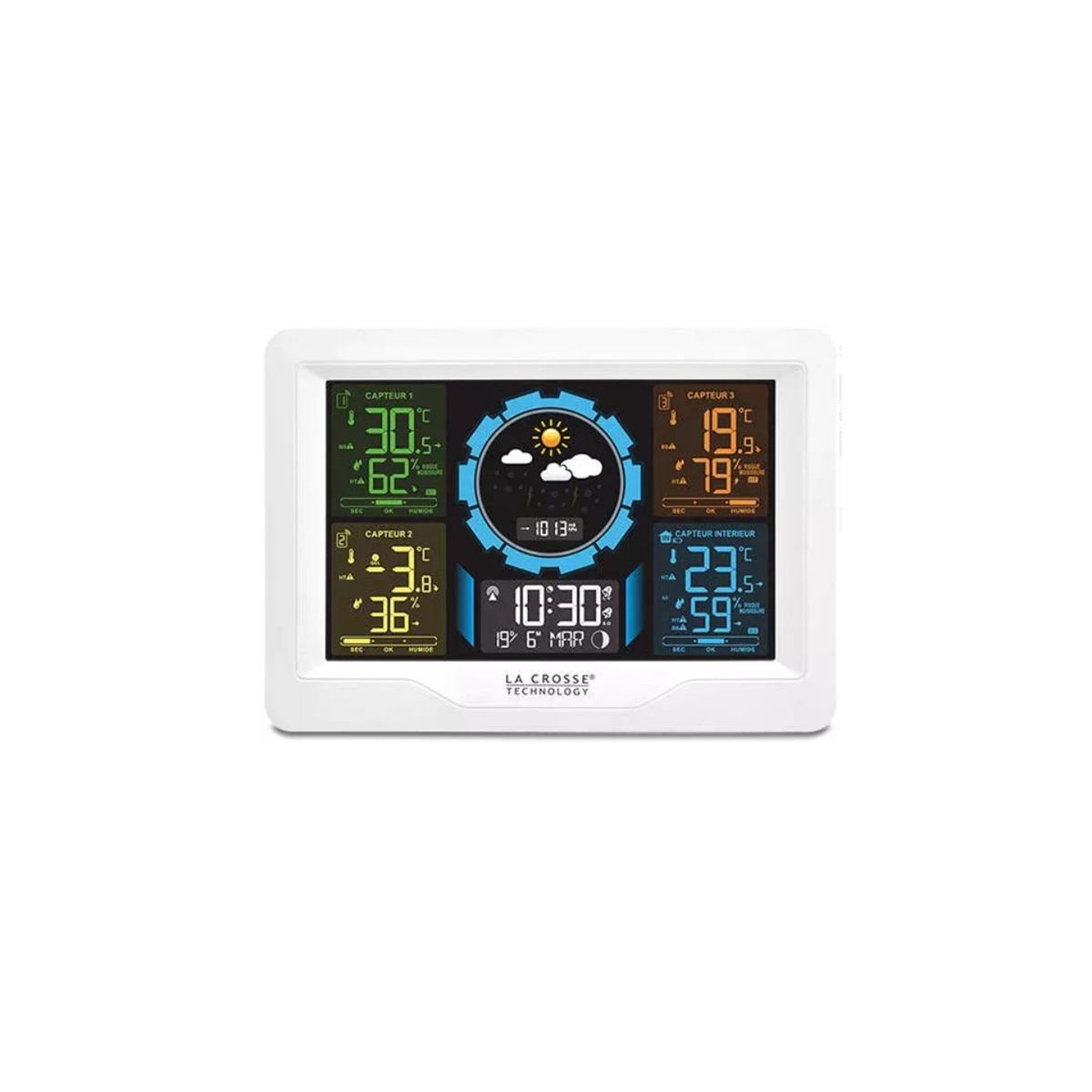 Voir la diapositive 2 : La crosse technology Station météo blanc - WS6304WHI