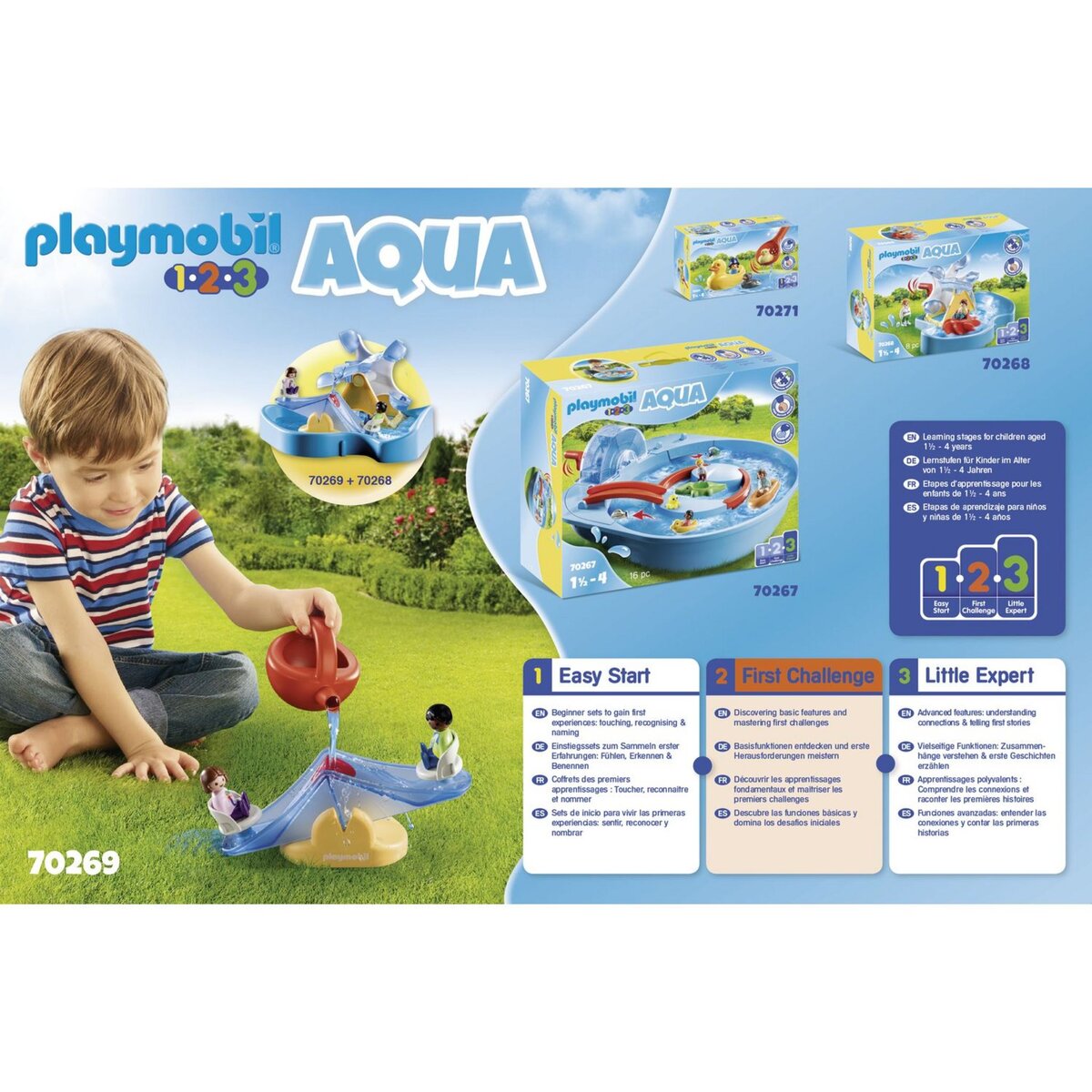 PLAYMOBIL 70269 1.2.3 AQUA - Balançoire aquatique avec arrosoir