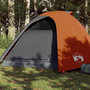 Voir la diapositive 1 : VIDAXL Tente de camping a dome 4 personnes gris et orange impermeable