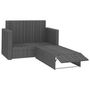 Voir la diapositive 3 : VIDAXL Salon de jardin 2 pcs avec coussins Resine tressee Gris