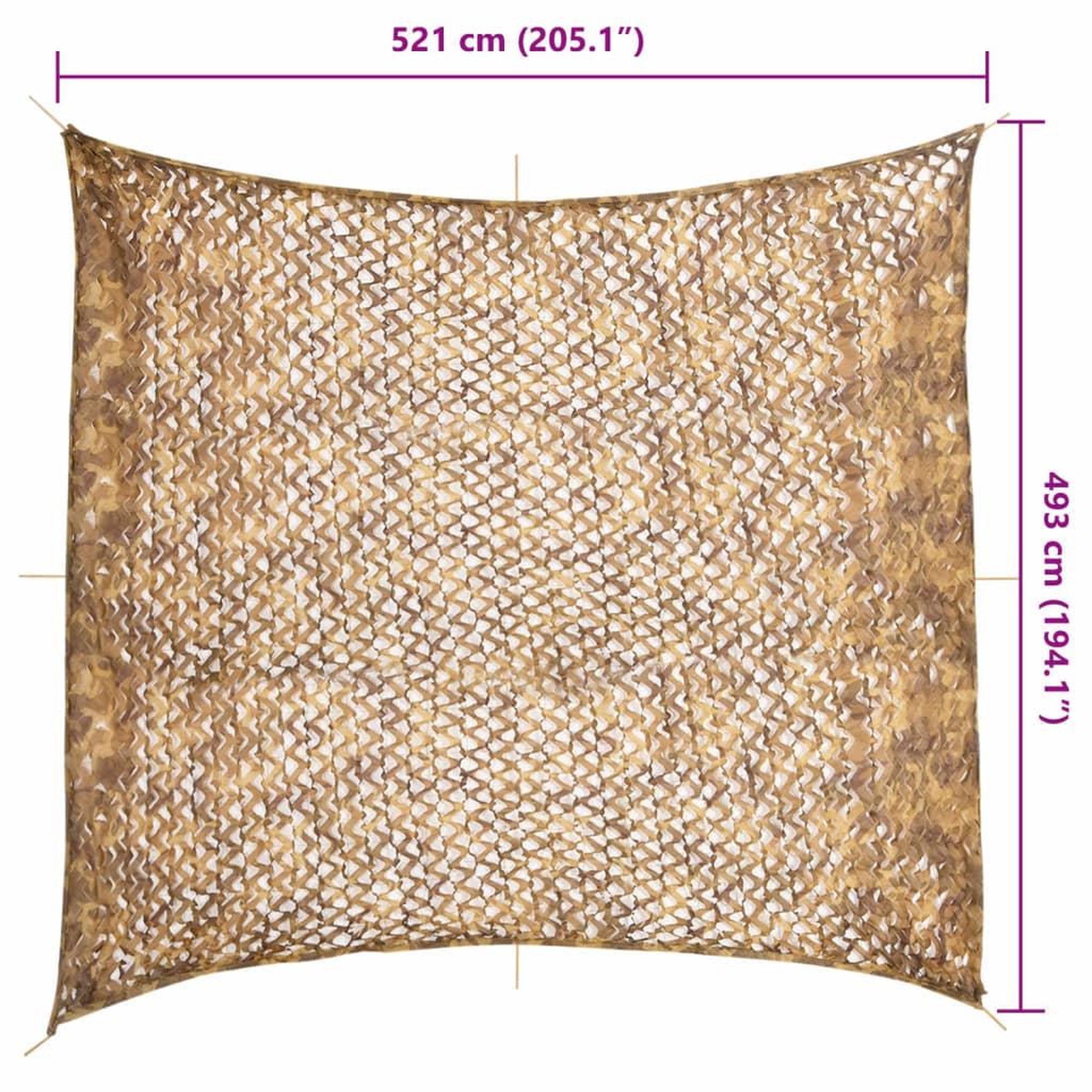 Voir la diapositive 6 : VIDAXL Filet de camouflage avec sac de rangement 521x493 cm sable
